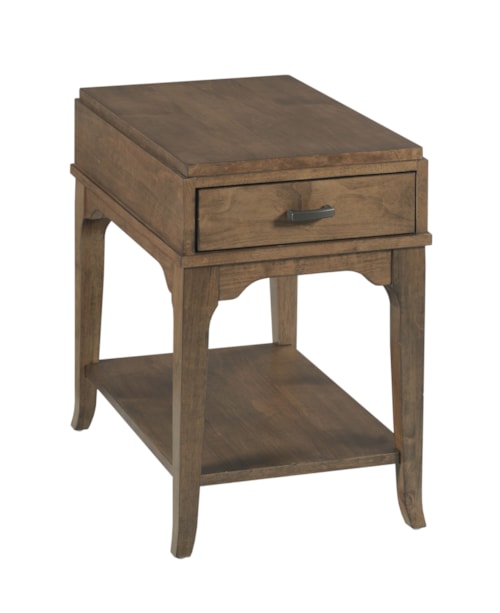Transitional Rectangular 1-Drawer Chairside Table