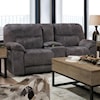 Powell's Motion Top Gun Power Reclining Console Sofa w/ Pwr Hdrsts