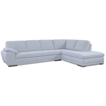 Miami Contemporary 2-Piece Sectional Sofa with Chaise
