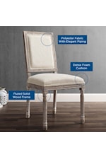 Modway Court Dining Side Chair Upholstered Fabric Set of 2