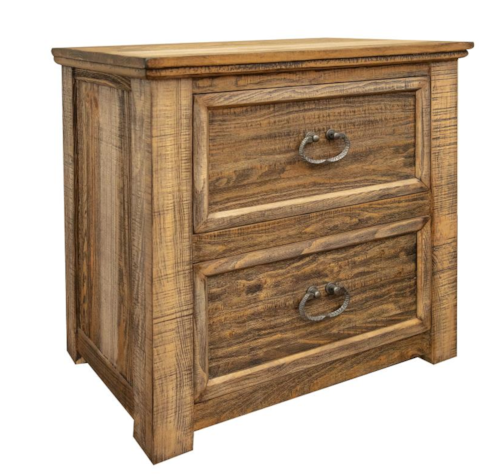 Rustic 2-Drawer Nightstand