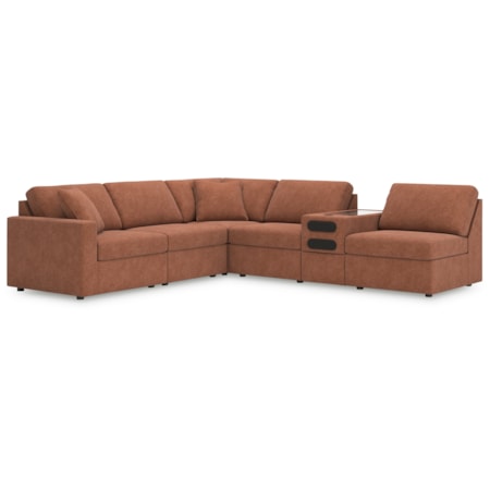 6-Piece Sectional With Audio Console