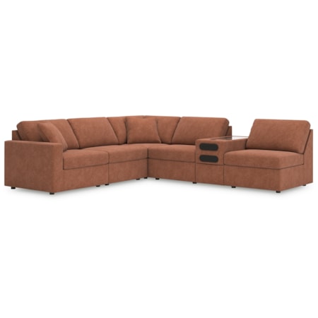 6-piece Sectional With Audio Console
