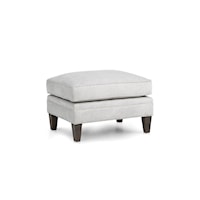 Ottoman with Tapered Wood Legs