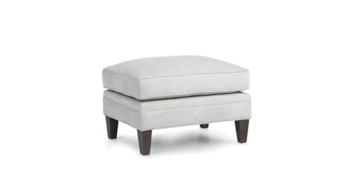 Ottoman with Tapered Wood Legs