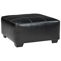 Faux Leather Oversized Accent Ottoman