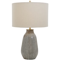 Monacan Gray Textured Table Lamp