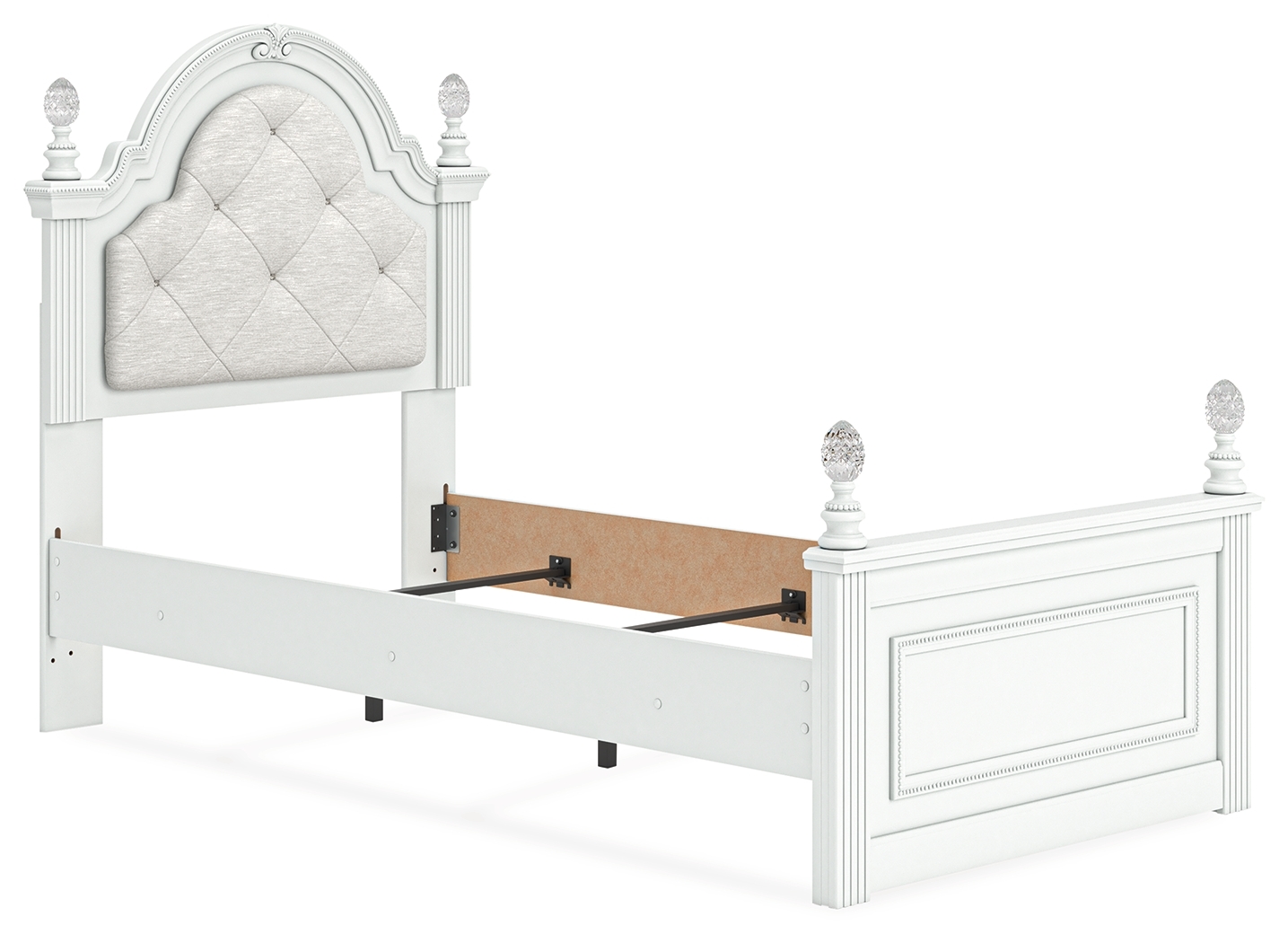Twin Upholstered Panel Bed