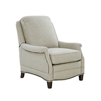 Transitional Push Back Recliner with Nailheads