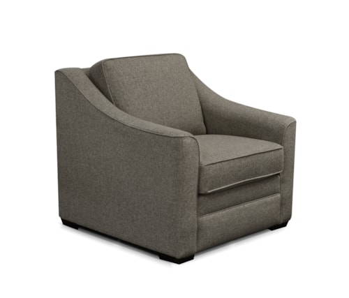 Transitional Chair with Sloped Arms