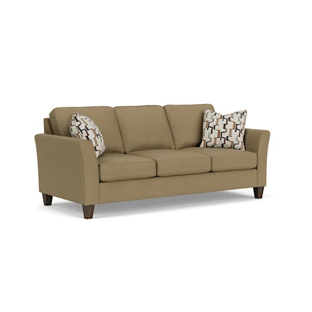 Transitional Sofa with Flared Arms