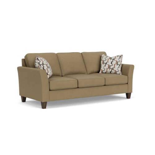 Transitional Sofa with Flared Arms