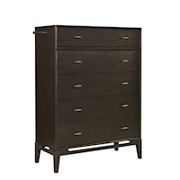 Transitional 5-Drawer Bedroom Chest with Felt-Lined Top Drawer