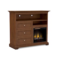 Transitional 46" Wide Customizable 41" Extra Tall Fireplace TV Console