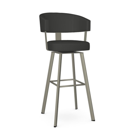 Upholstered Spectator Height Swivel Stool