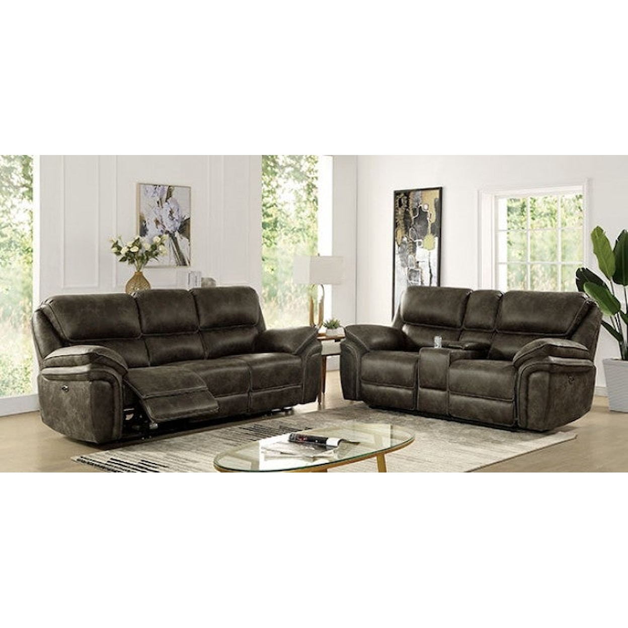 Furniture of America Tredegar Power Living Room Group