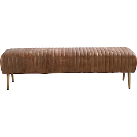 Endora Bench Open Road Brown Leather