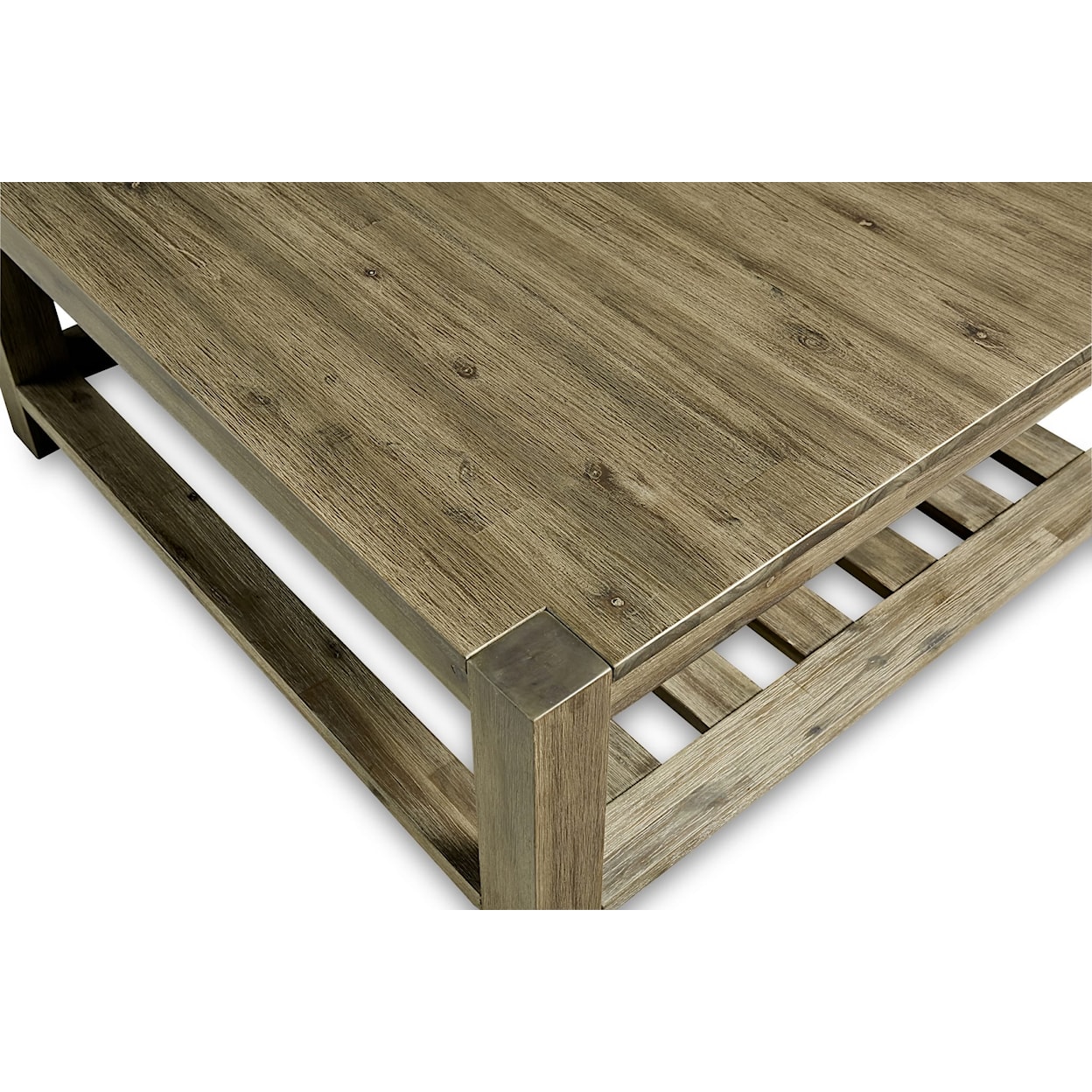 Modus International Canyon Washed Grey Solid Wood Square Coffee Table