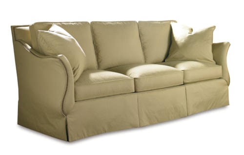 Traditional Sofa with Flared Arms