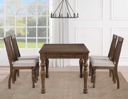 5-Piece Farmhouse Dining Set