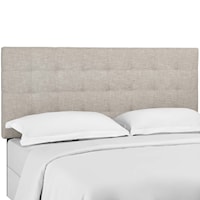 Tufted King and California King Upholstered Linen Fabric Headboard