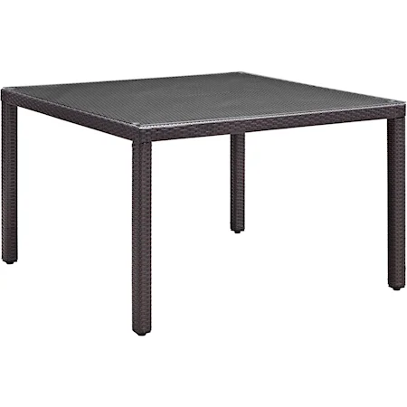 47" Outdoor Glass Top Dining Table