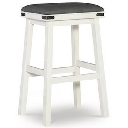 Contemporary Barstool with Upholstered Seat