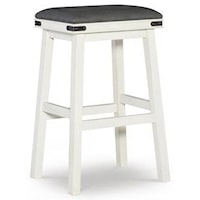 Contemporary Barstool with Upholstered Seat