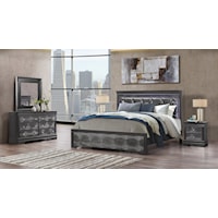 Glam Queen Bedroom Set with LED Lighting