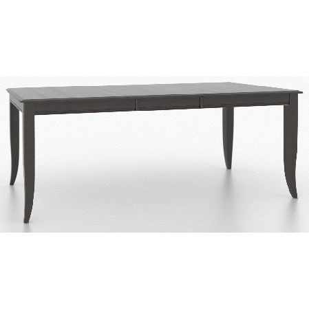 Customizable Rectangular Table with Self-Storing Leaf