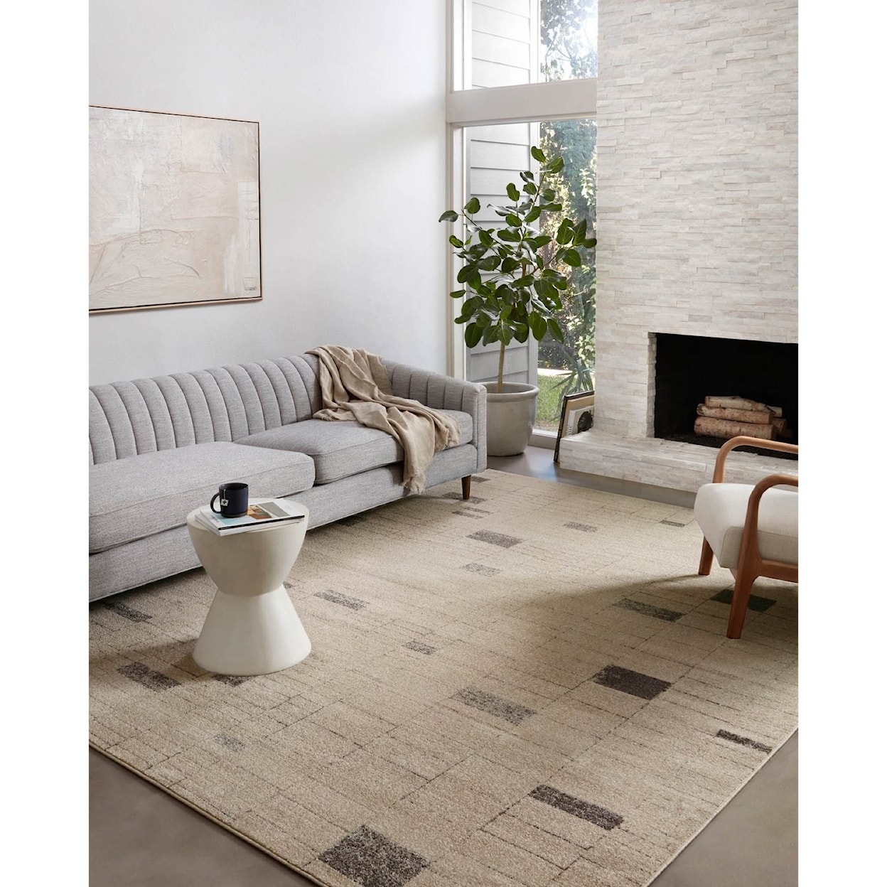 Loloi Rugs Bowery 7' 10" x 10' Slate/Taupe Rug