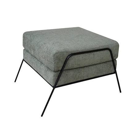 Contemporary Olive Ottoman