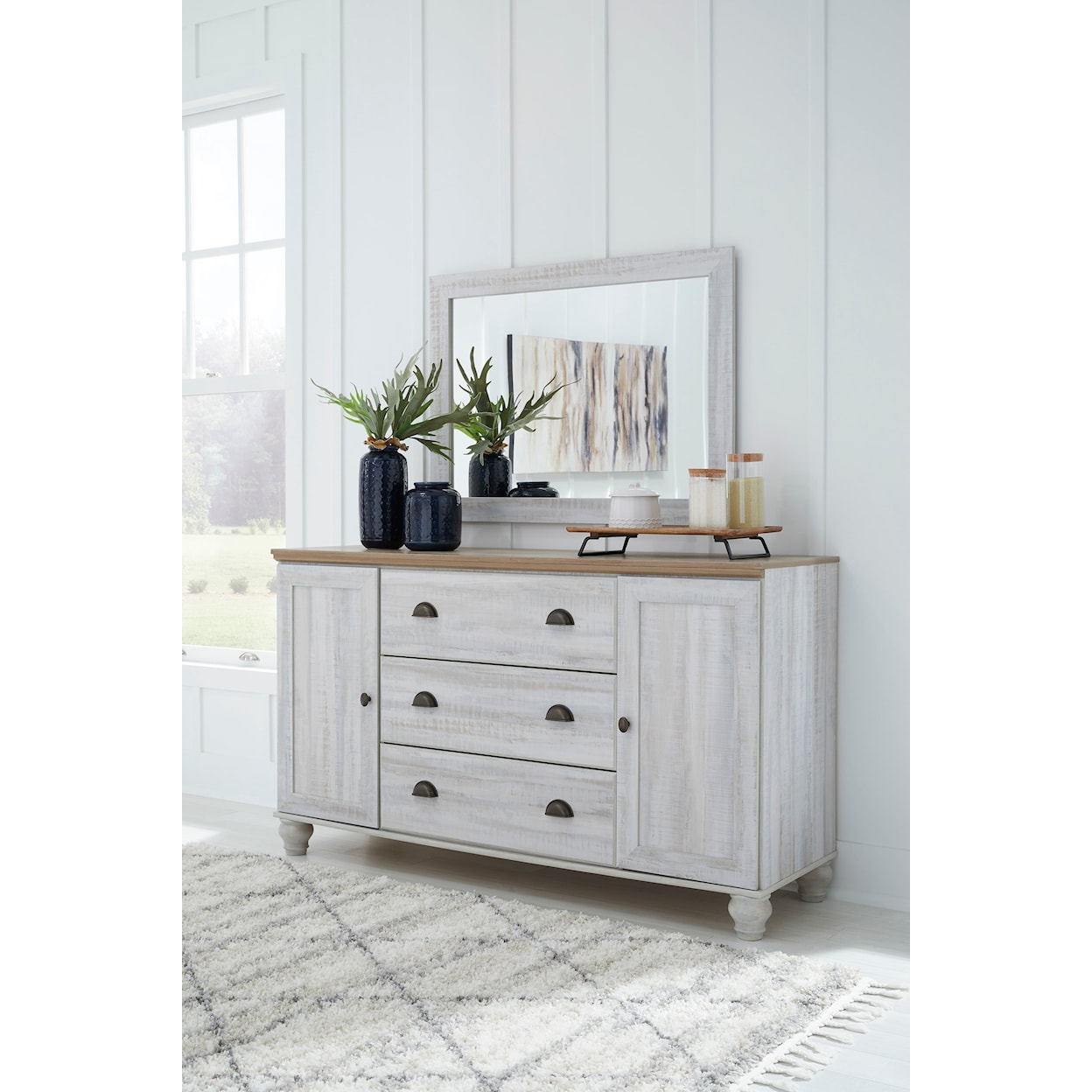 Ashley Furniture Signature Design Haven Bay Dresser & Mirror