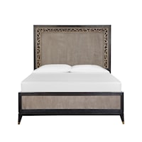 Transitional Queen Panel Bed