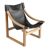 Rustic Sling Chair with Wood Frame