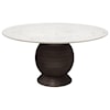 Diamond Sofa Furniture Ashe Round Dining Table w/ Marble Top
