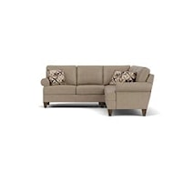 Contemporary L-Shaped Sectional Sofa with Sock Arms