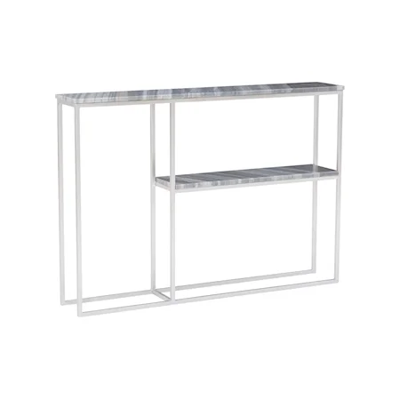 Marble Console Silver