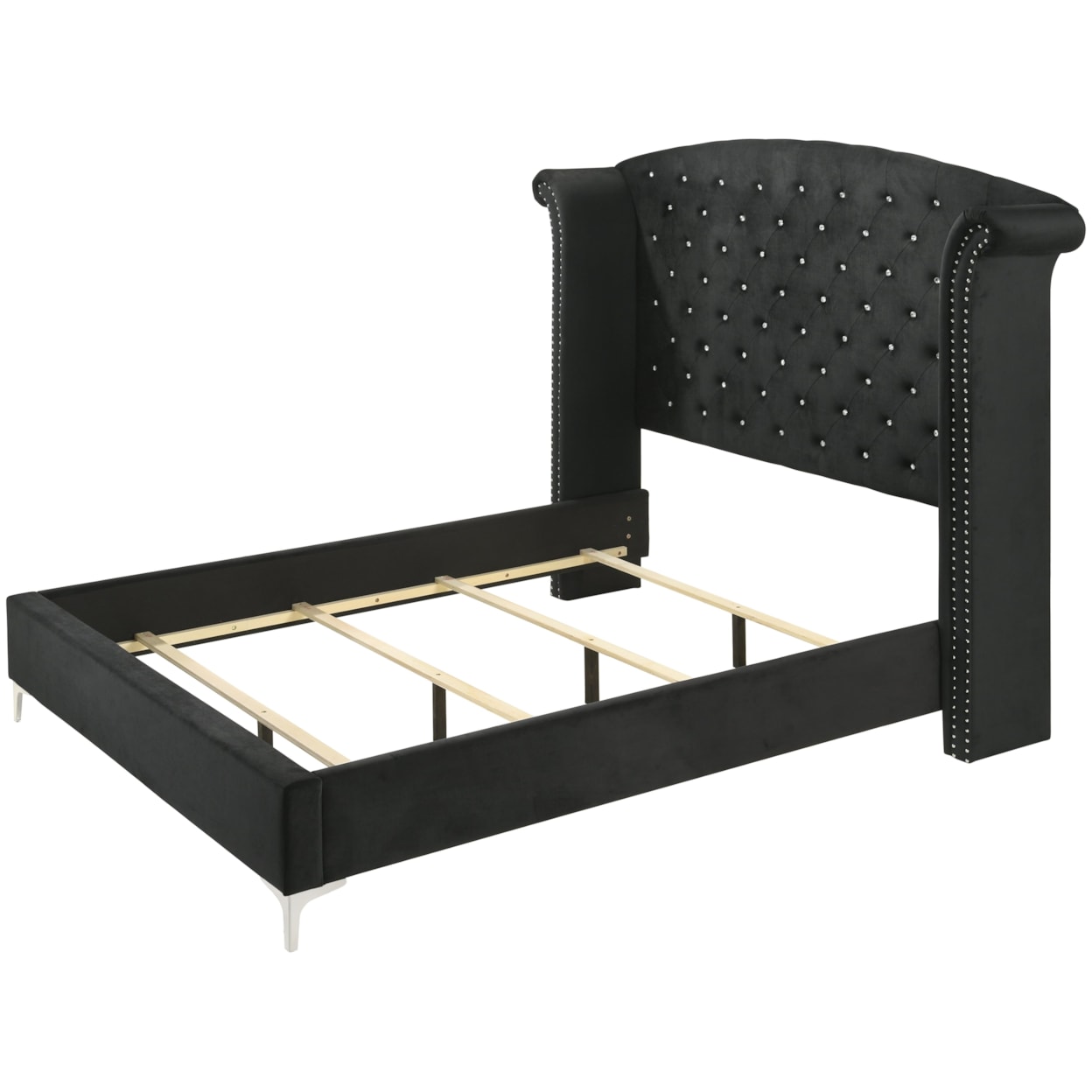 CM Lucinda Upholstered King Bed with Button-Tufting