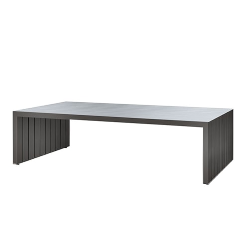 Coffee Table With Plank Style Top - Graphite