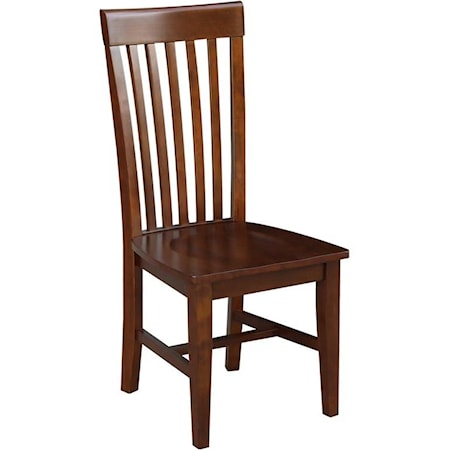 Tall Mission Slat Back Dining Side Chair - Espresso