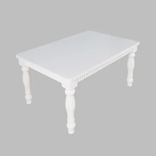 Transitional Dining Table with Turned Legs