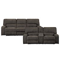 Contemporary 2-Piece Living Room Power Reclining Set