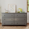 Jackpot Kids Storage Solutions Youth 6 Drawer Dresser in Gray