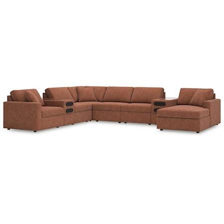 8-Piece Sectional w/ Audio System And Chaise