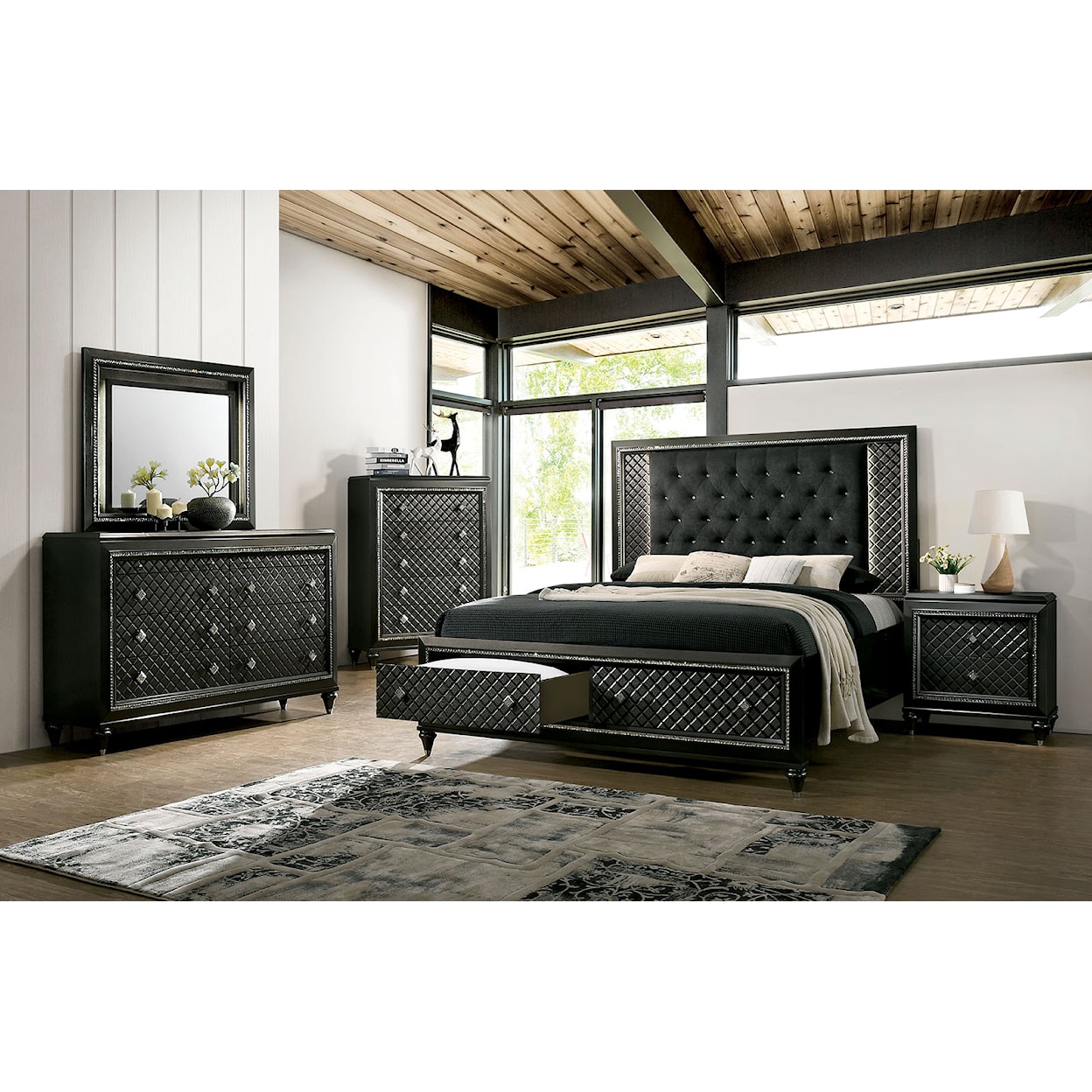 Furniture of America Demetria King Bedroom Set