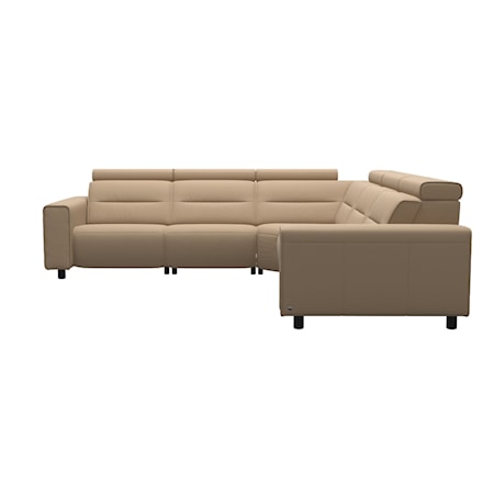 Power Recline Sectional with Wide Arms