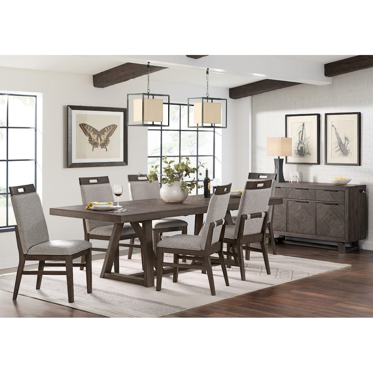 Intercon Hearst Trestle Dining Table