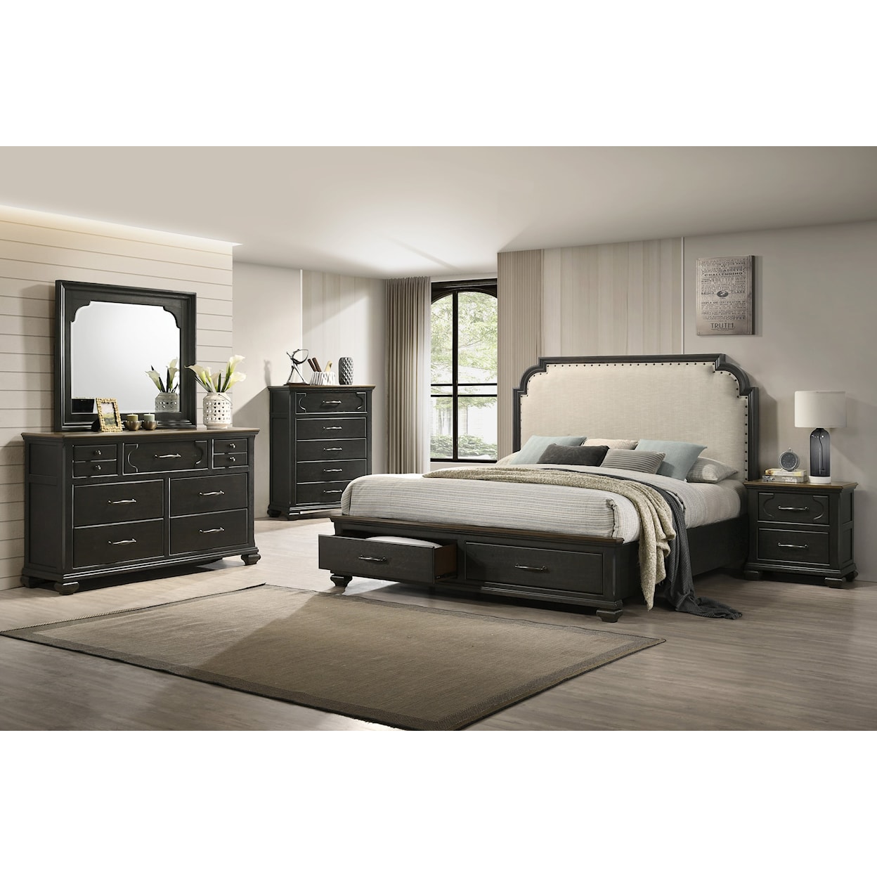 Crown Mark HAMILTON King 5-Piece Bedroom Set