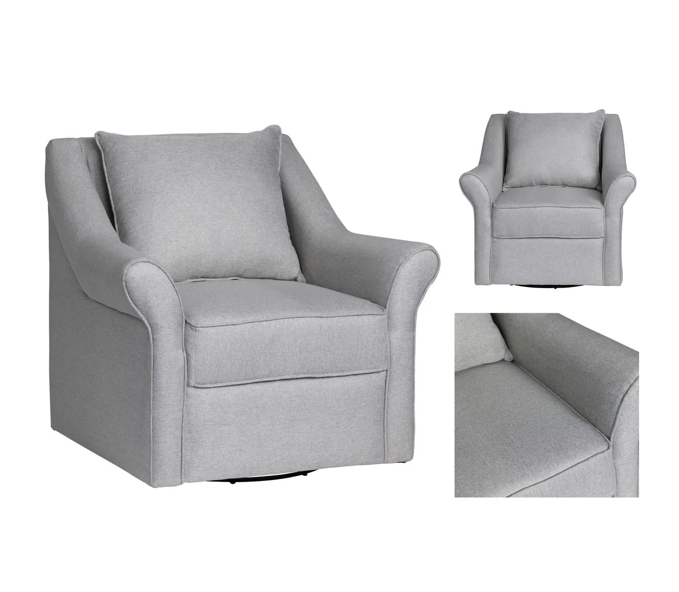 Crestview Collection Lars Swivel Accent Chair